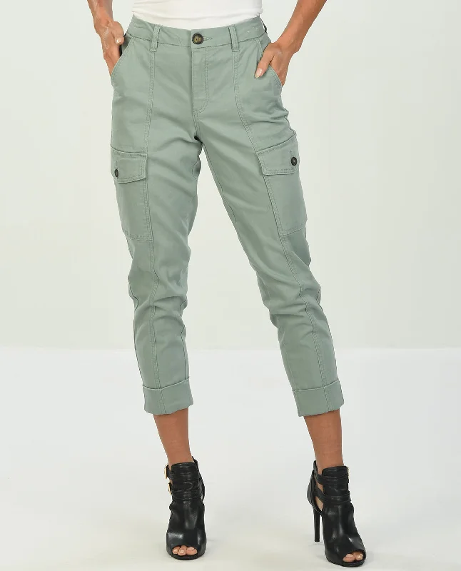 Women's Everyday Garments Exclusive Sale D Jeans Cargo Cuff Ankle Pant