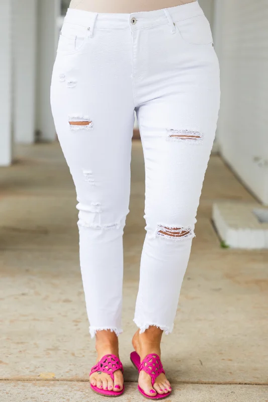 Women's Outfit For The Office Summer Splash Sale Pristine Jeans, White